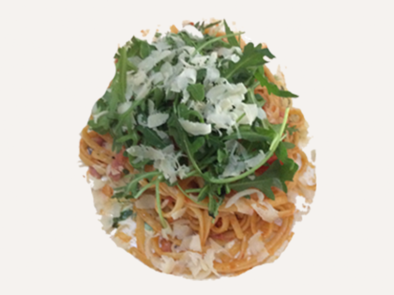 Spaghetti mit Pesto und Ruccola